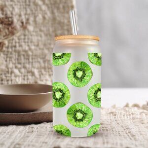 Kiwi Fruit Smoothie Glass Cup